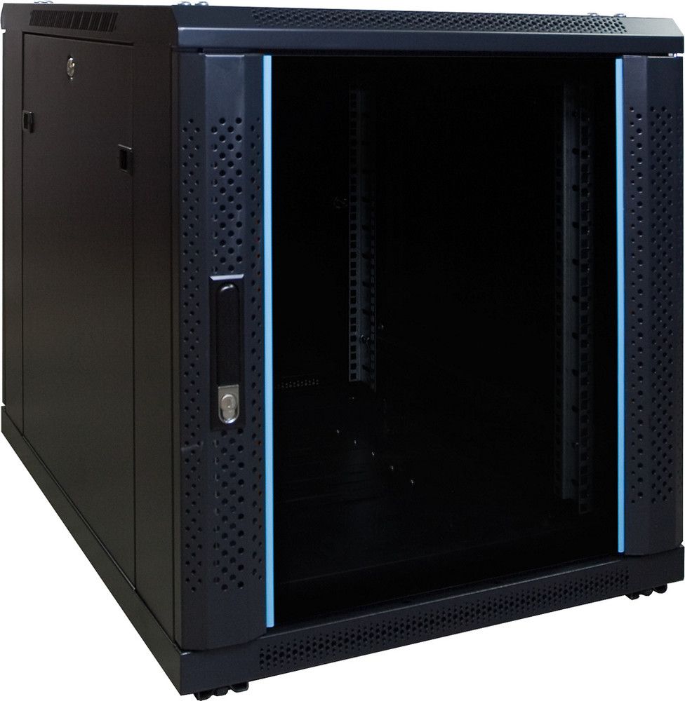 12U mini serverkast met glazen deur