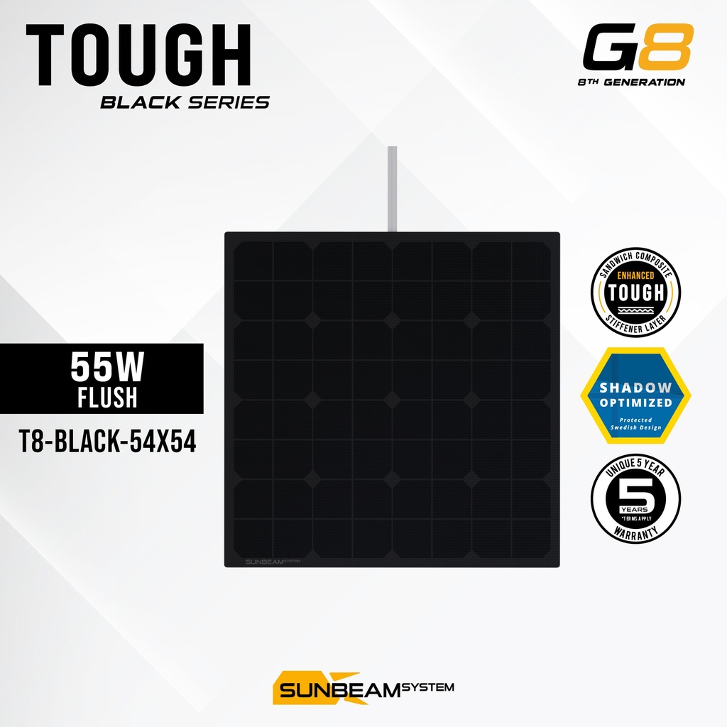 [SB-T8-BLACK-54x54] Tough G8 55W Black