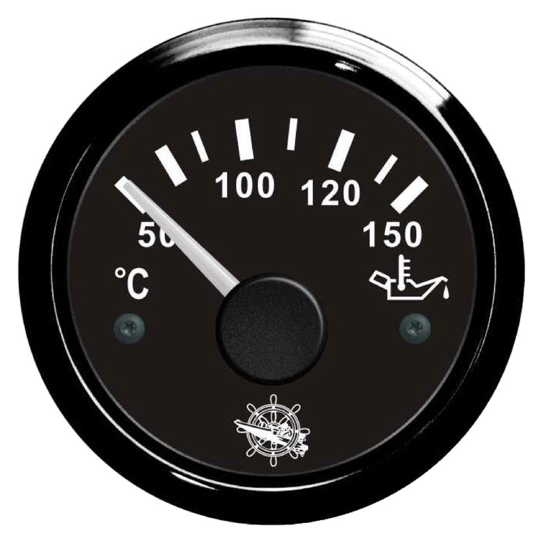 Osculati oil temperature gauge 50/150° black/black