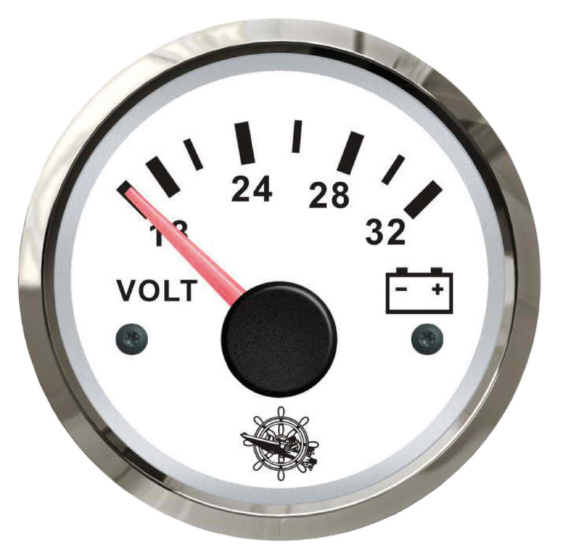 Osculati voltmeter 18/32V white/glossy