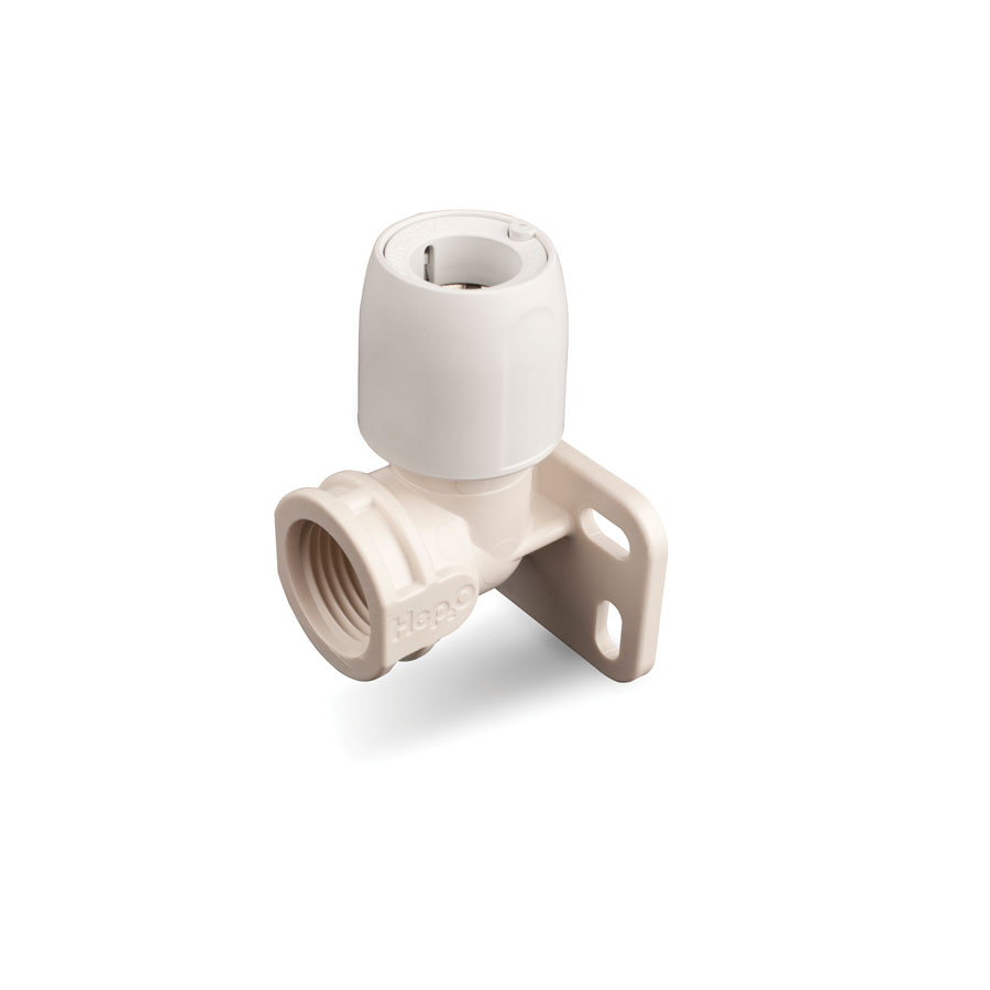 [HX6/15W] Hep2O Wall Plate Elbow White 1/2 x 15 mm